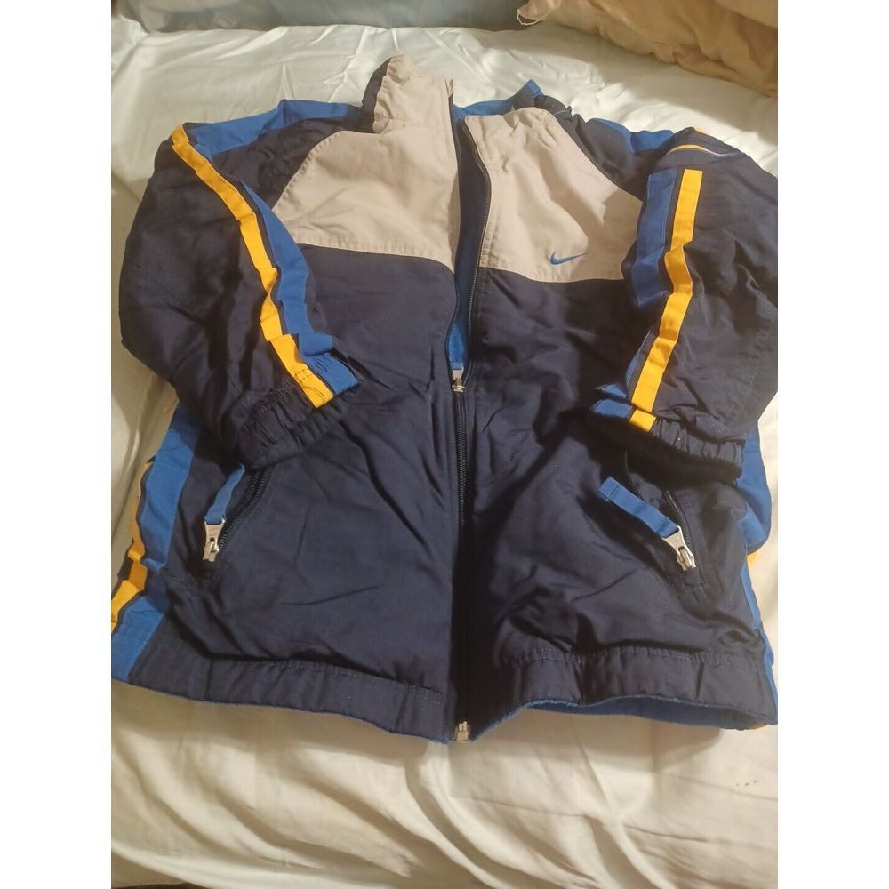 Nike Reversible Youth Size Medium 10/12 Puffer Jacket 381591-060 Blue/Black Coat